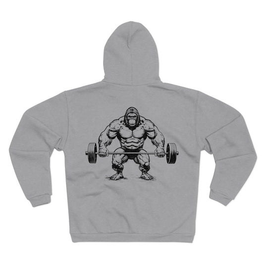 Gorilla Strength Gym Unisex Hooded Zip Sweatshirt