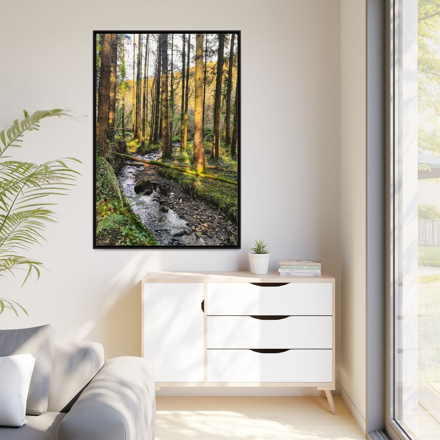 Glanageenty Forest Trail 2 Matte Canvas, Framed (Multi-color)