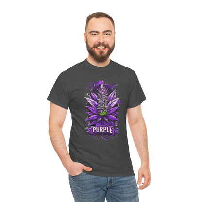 Purple Cannabis Bud T-Shirt — Bold Psychedelic Marijuana Graphic Tee