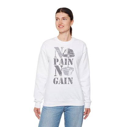 Motivational Workout Sweatshirt - 'No Pain No Gain' Unisex Heavy Blend™ Crewneck