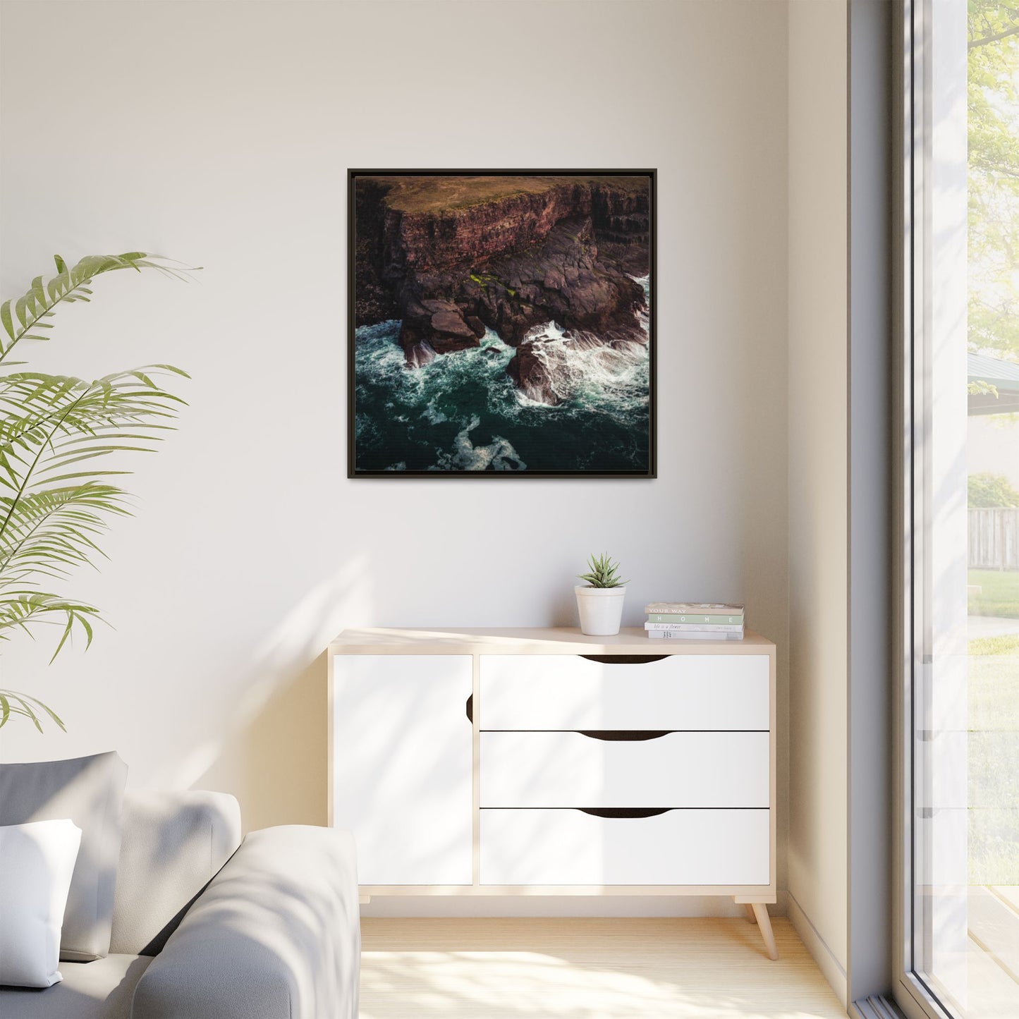 Kerry Head Matte Canvas, Framed (Multi-color)