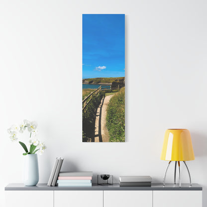Sunny Walk In Ballybunion Matte Canvas, Stretched, 1.25"