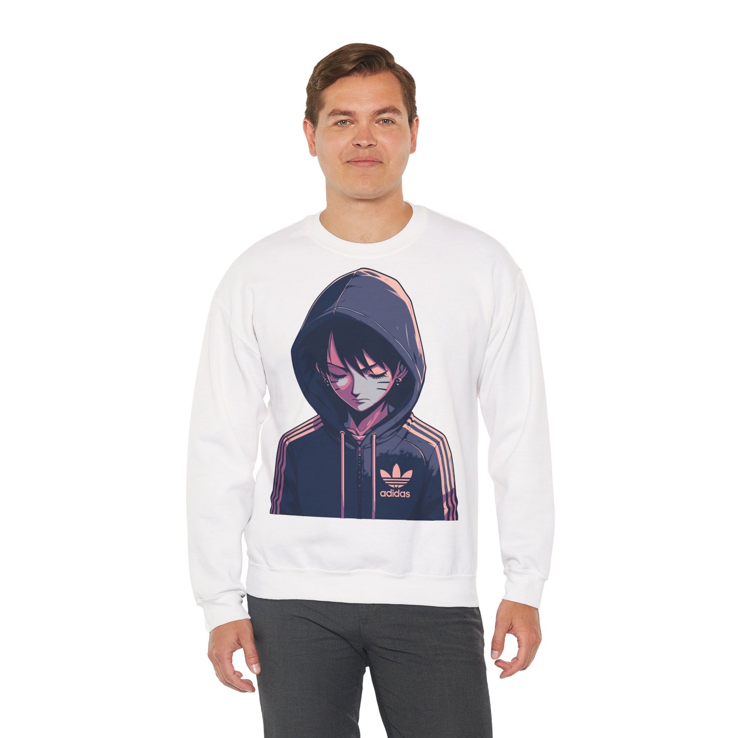 Cool Anime-Inspired Unisex Crewneck Sweatshirt - Casual Streetwear for Fans