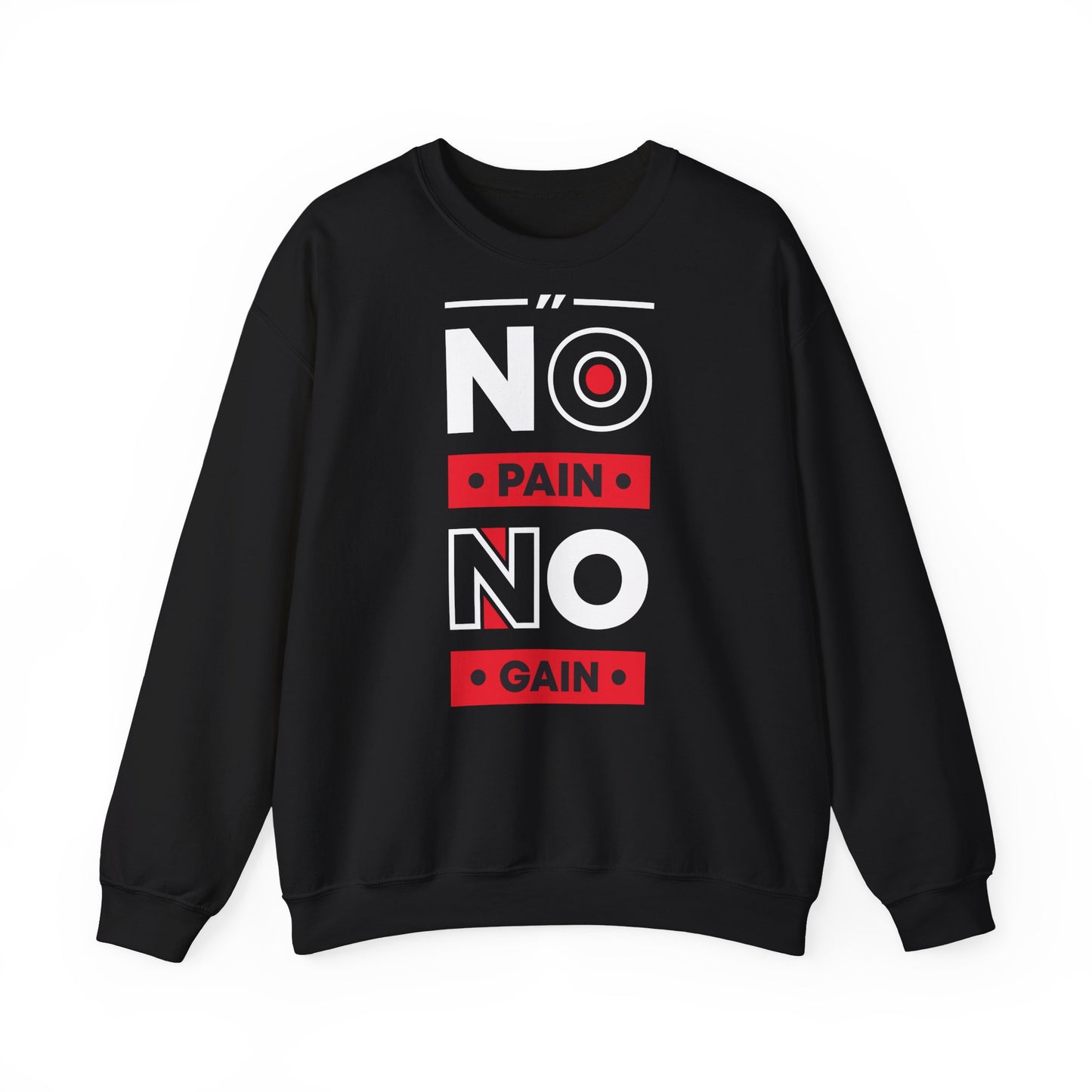 No Pain No Gain Crewneck Sweatshirt for Fitness Enthusiasts