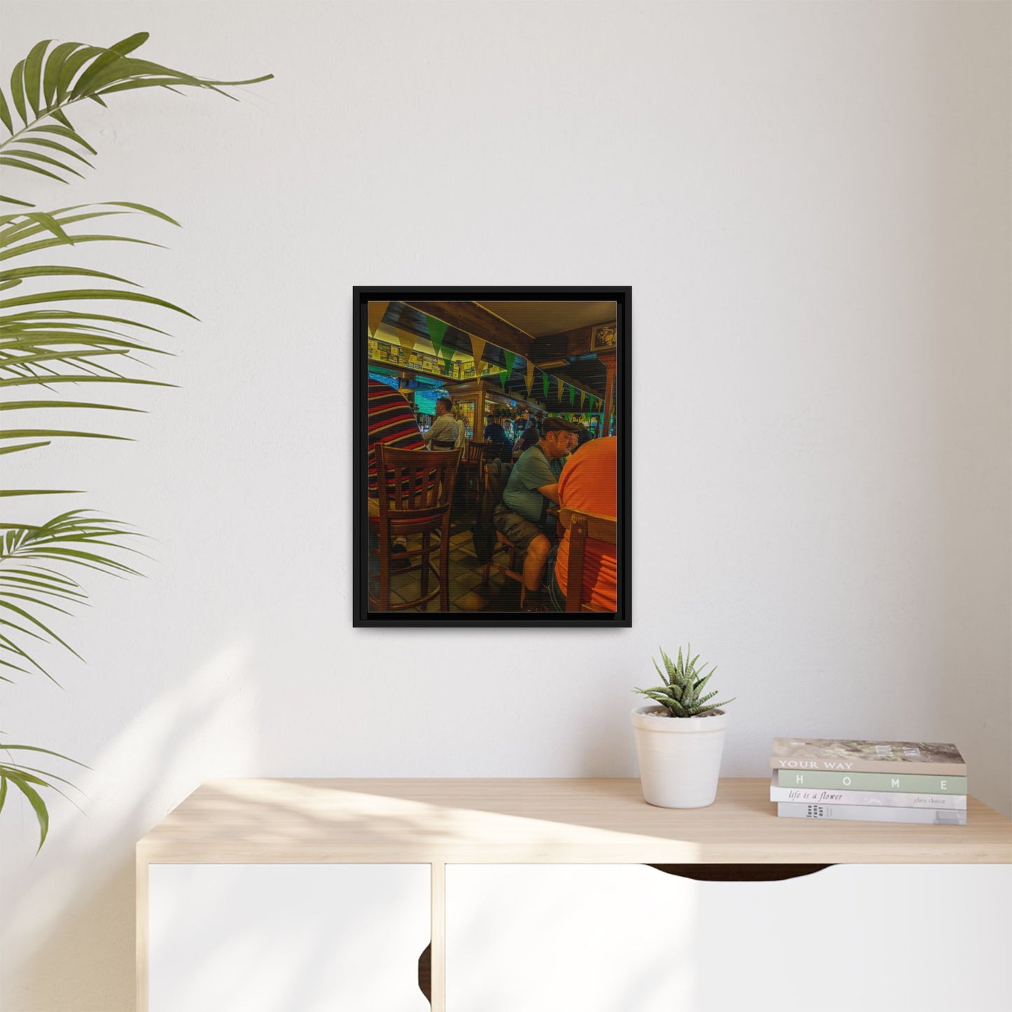 Irish Pub Matte Canvas, Framed (Multi-color)