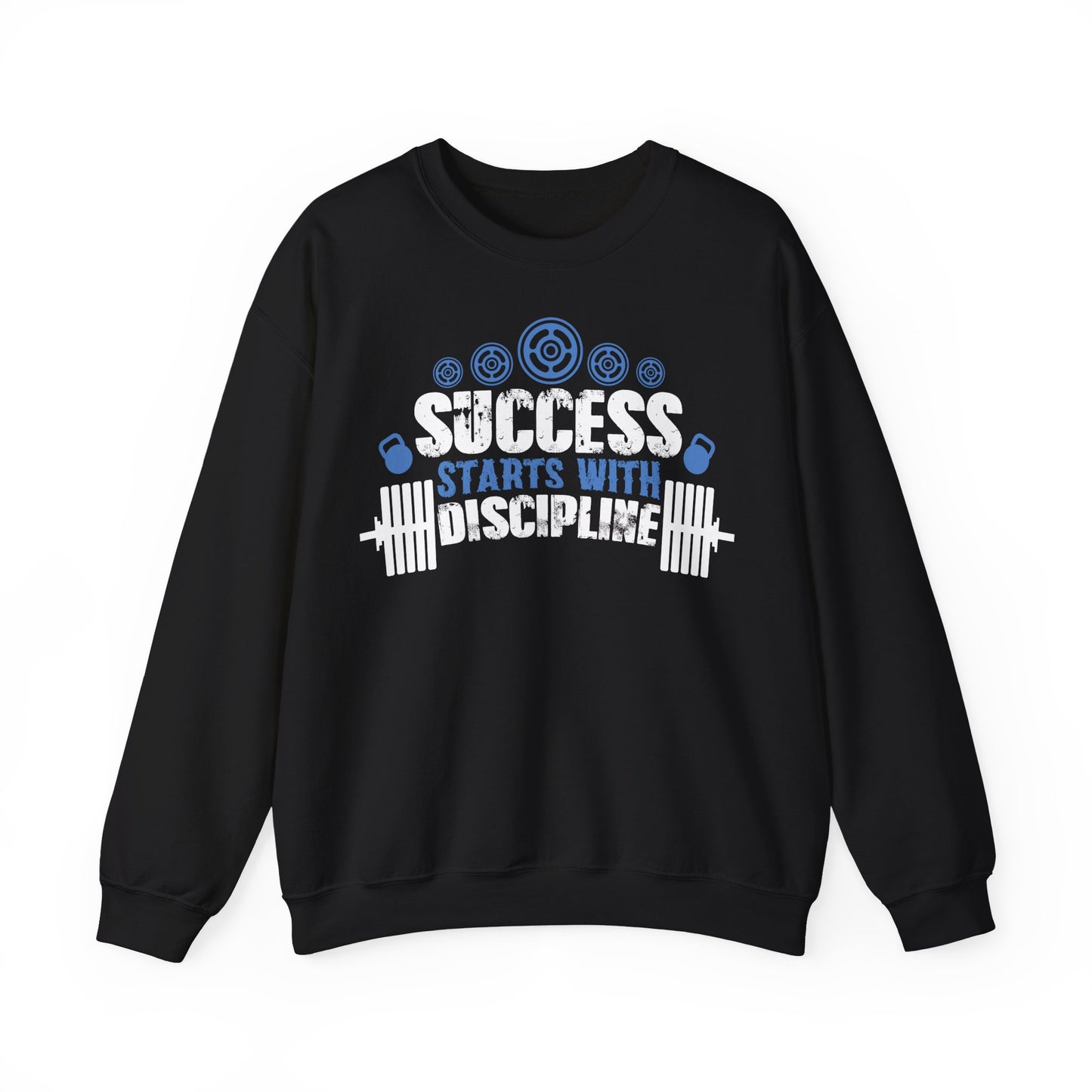 Success Starts With Discipline Crewneck Sweatshirt - Motivational Fitness Apparel