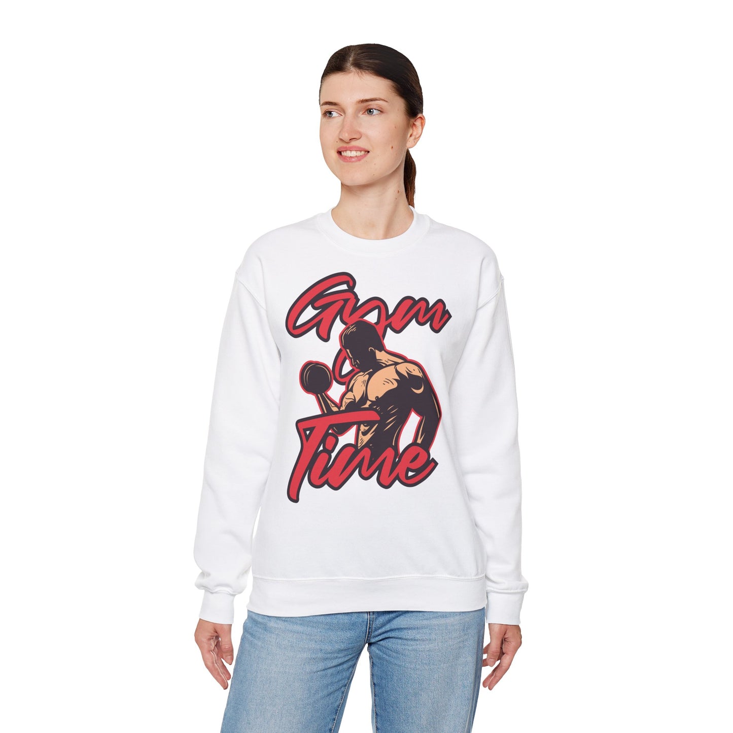 Time For Train Unisex Heavy Blend™ Crewneck Sweatshirt Fitness Apparel