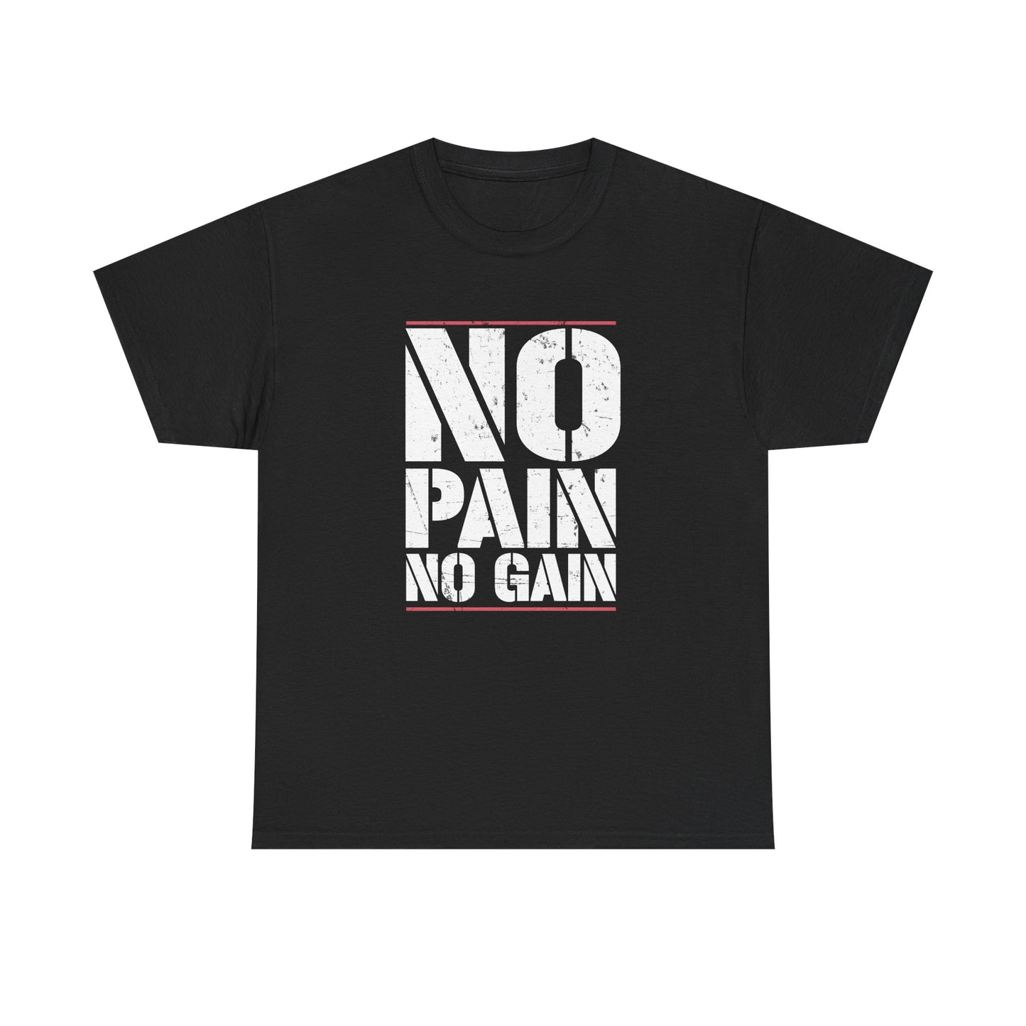 Motivational Unisex Heavy Cotton Tee - "No Pain No Gain"