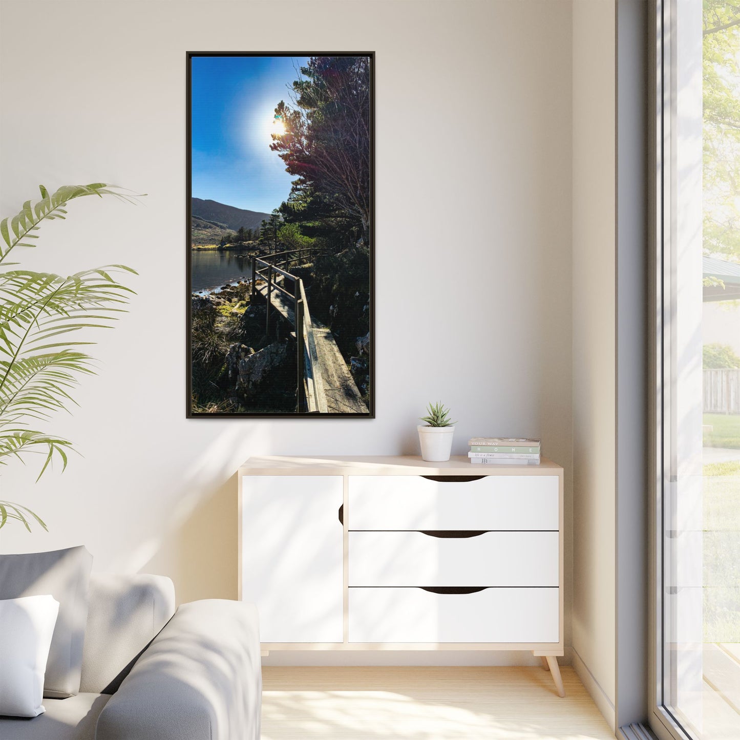 Glanteenassig Trail Matte Canvas, Framed (Multi-color)