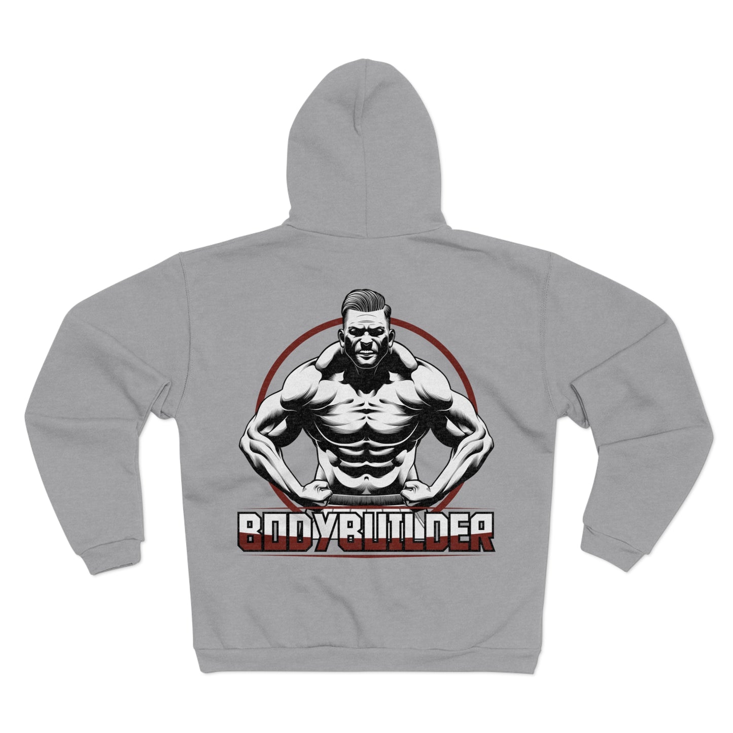 Motivational Bodybuilder Zip Hoodie for Fitness Enthusiasts