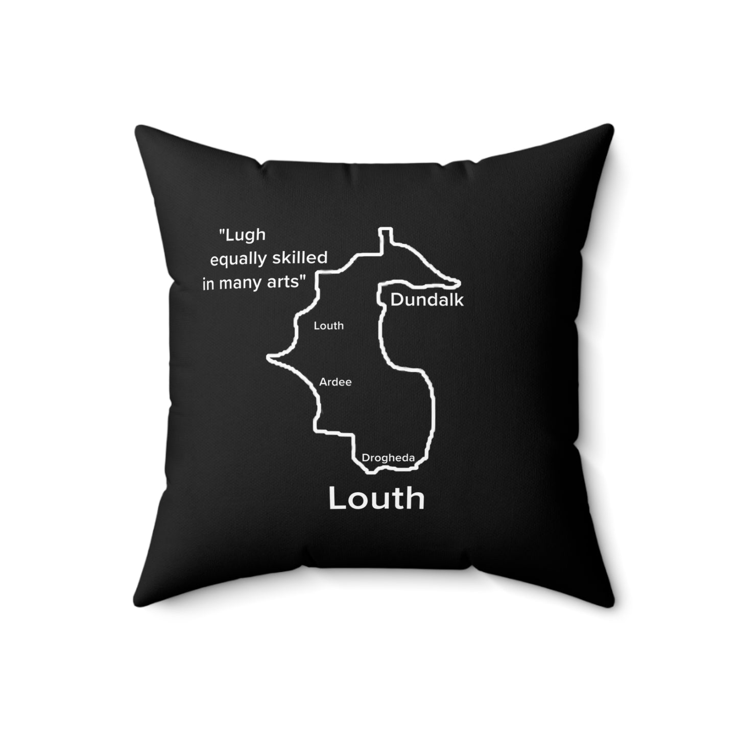 Louth Spun Polyester Square Pillow Black Edition 4 Sizes