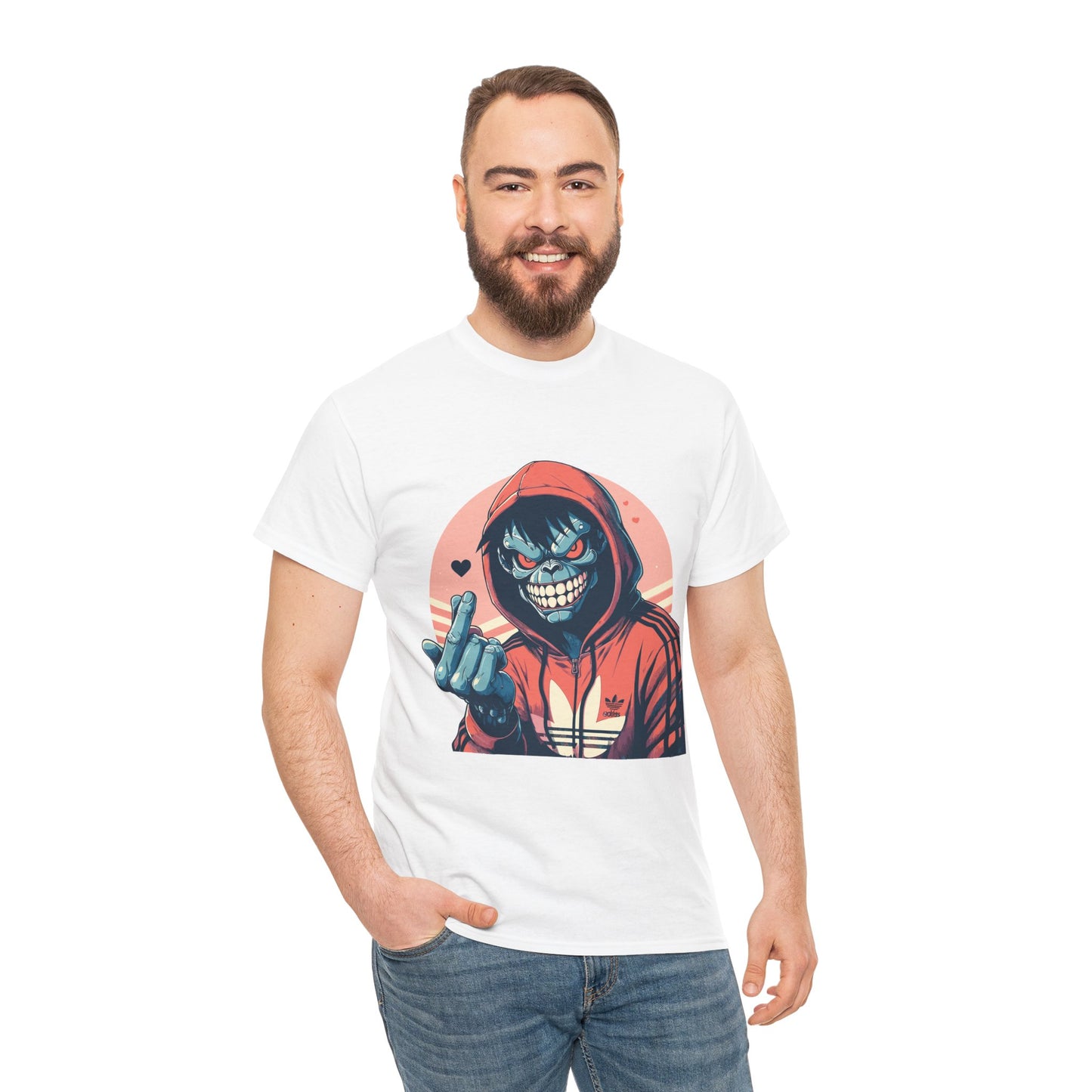 Edgy Graphic Tee for Casual Wear - Unisex Heavy Cotton Tee