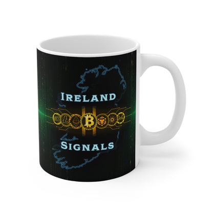 Ireland Crypto Signals Ceramic Mug — Bitcoin & Altcoin Trading Gift