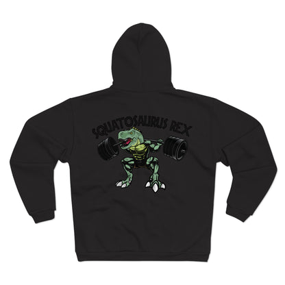 Squatosaurus Rex Unisex Hooded Zip Sweatshirt