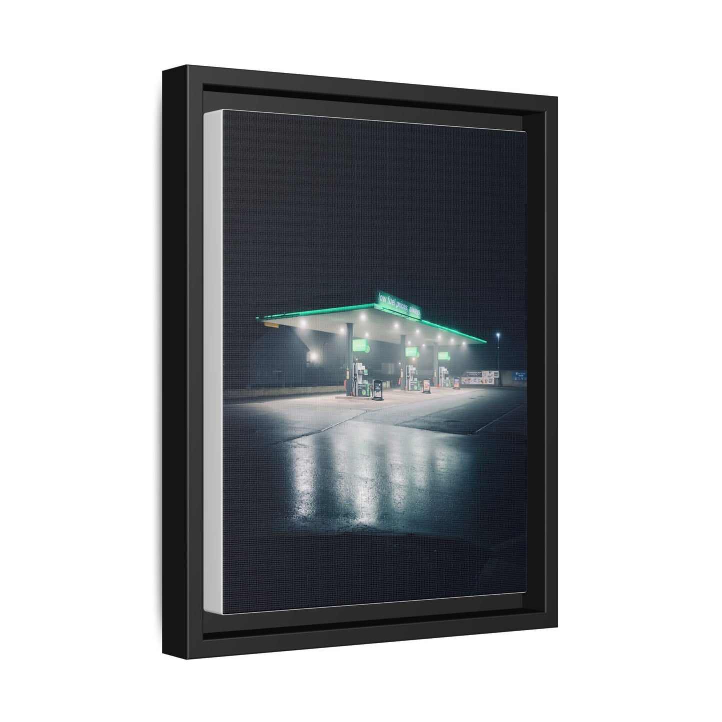 Gas Station Matte Canvas, Framed (Multi-color)