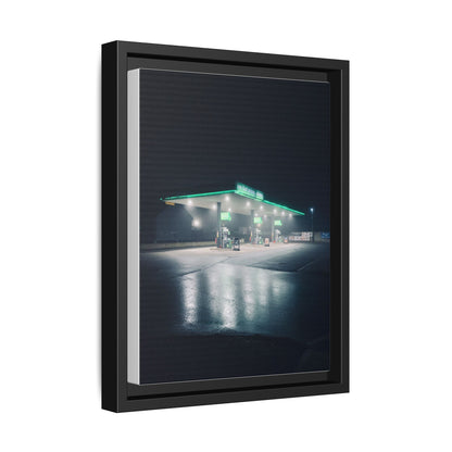 Gas Station Matte Canvas, Framed (Multi-color)