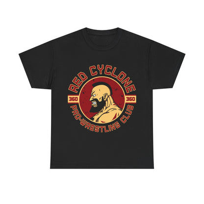 Red Cyclone Pro Wrestling Club Unisex Heavy Cotton Tee Black