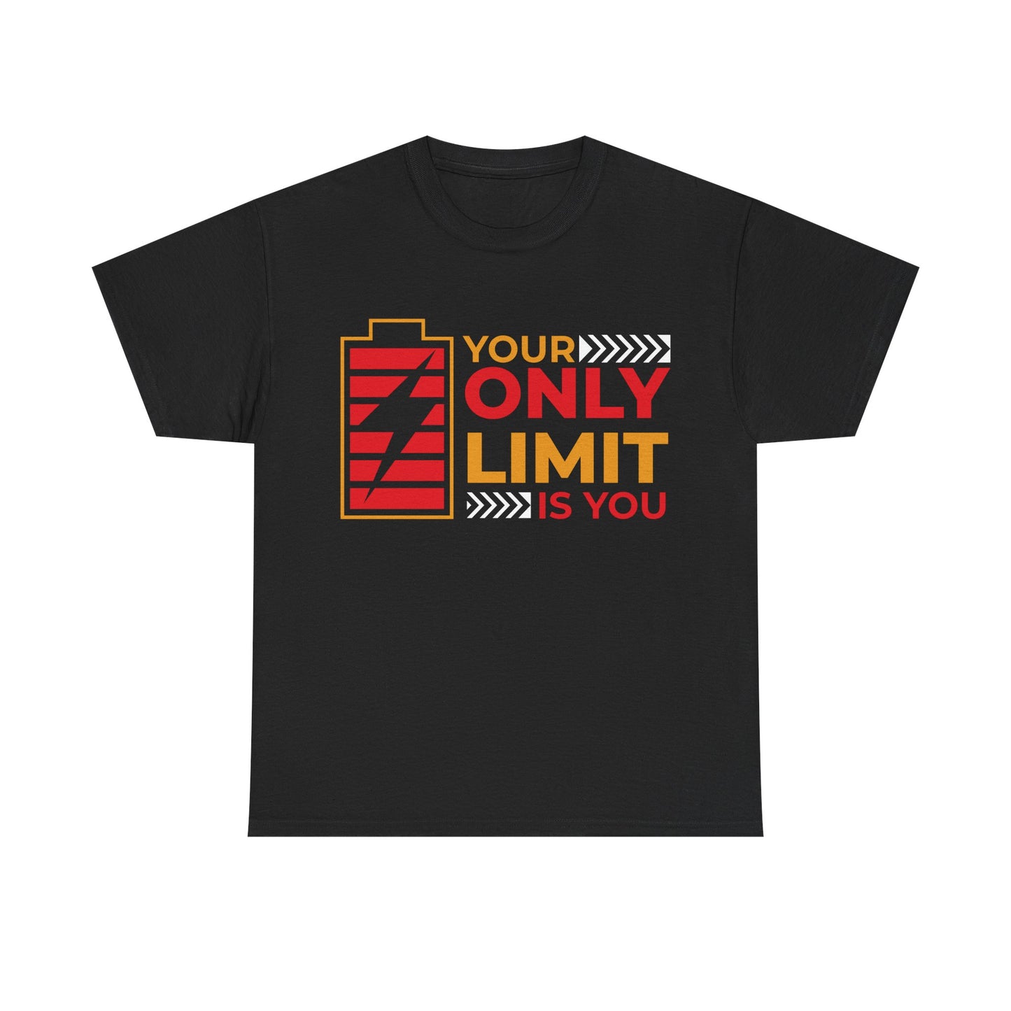 Motivational Unisex Heavy Cotton Tee - 'Your Only Limit is You'