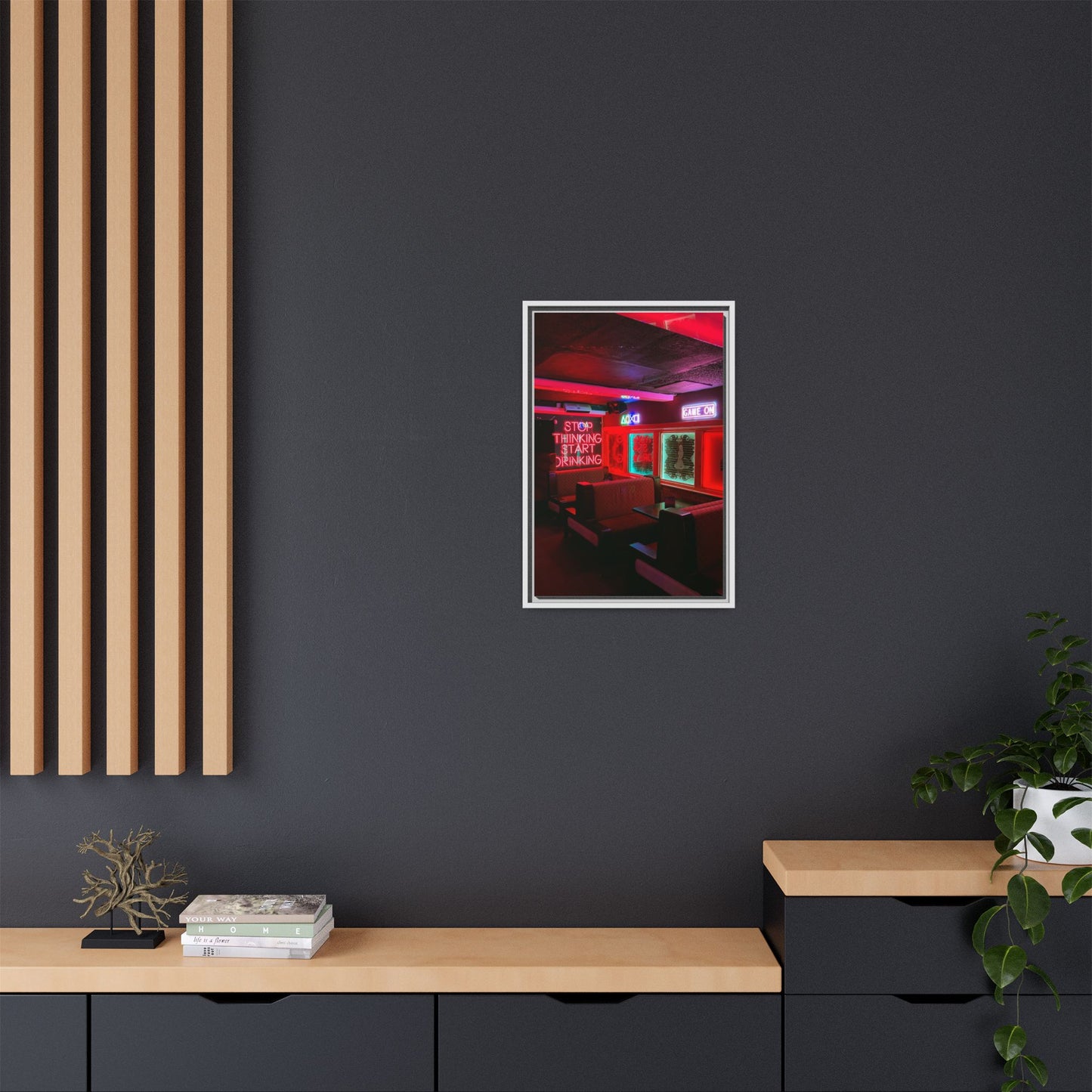 The Mermaids Night Club Matte Canvas, Framed (Multi-color)