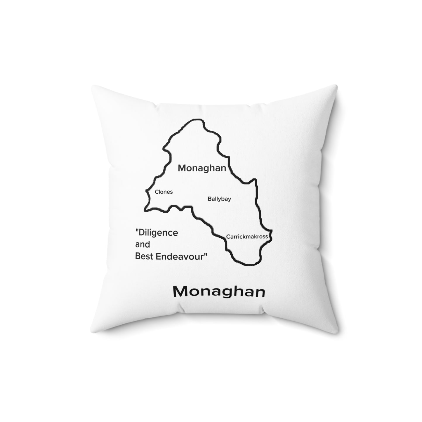 Monaghan Spun Polyester Square Pillow White Edition 2 Sizes