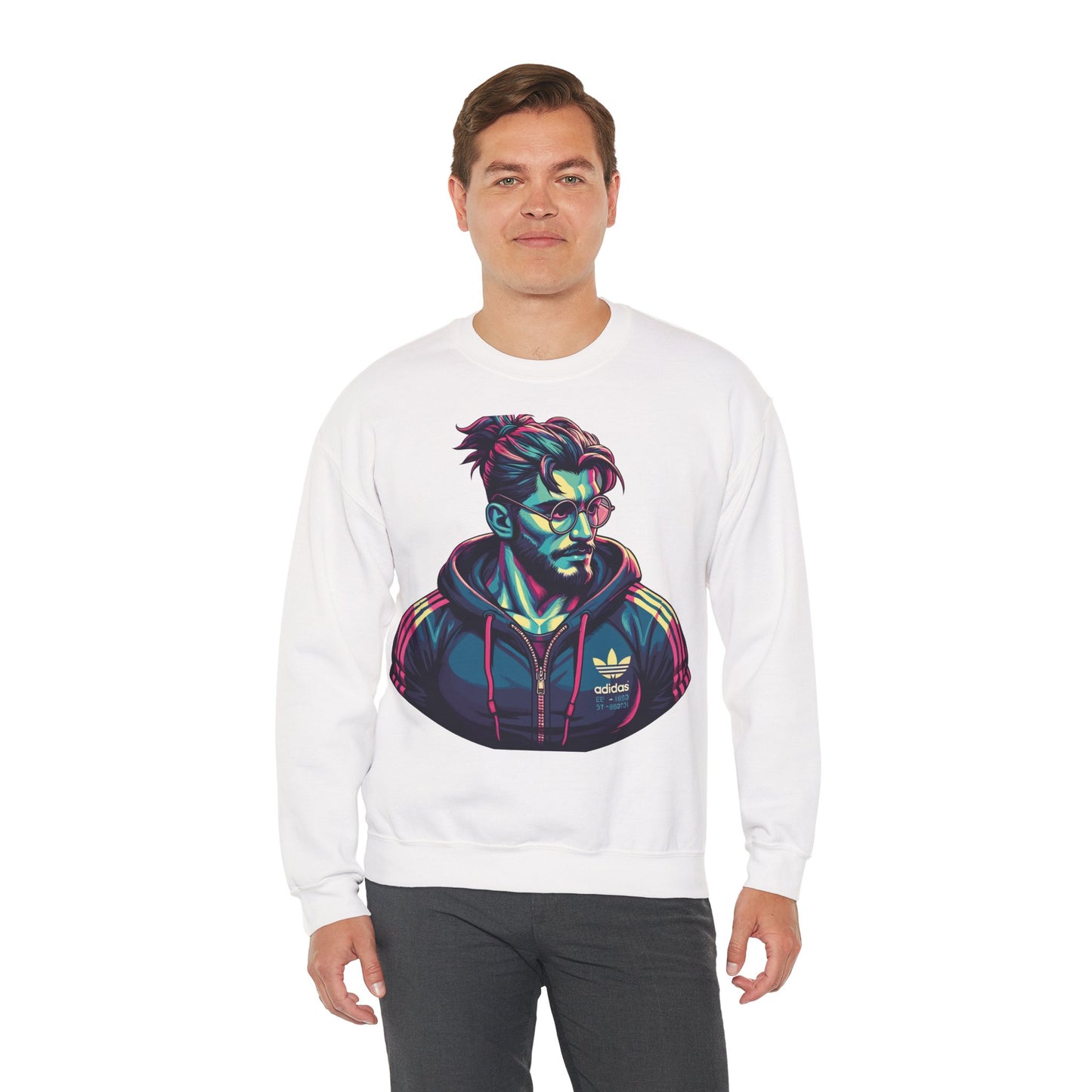 Retro Style Graphic Unisex Heavy Blend™ Crewneck Sweatshirt - Perfect for Casual Wear