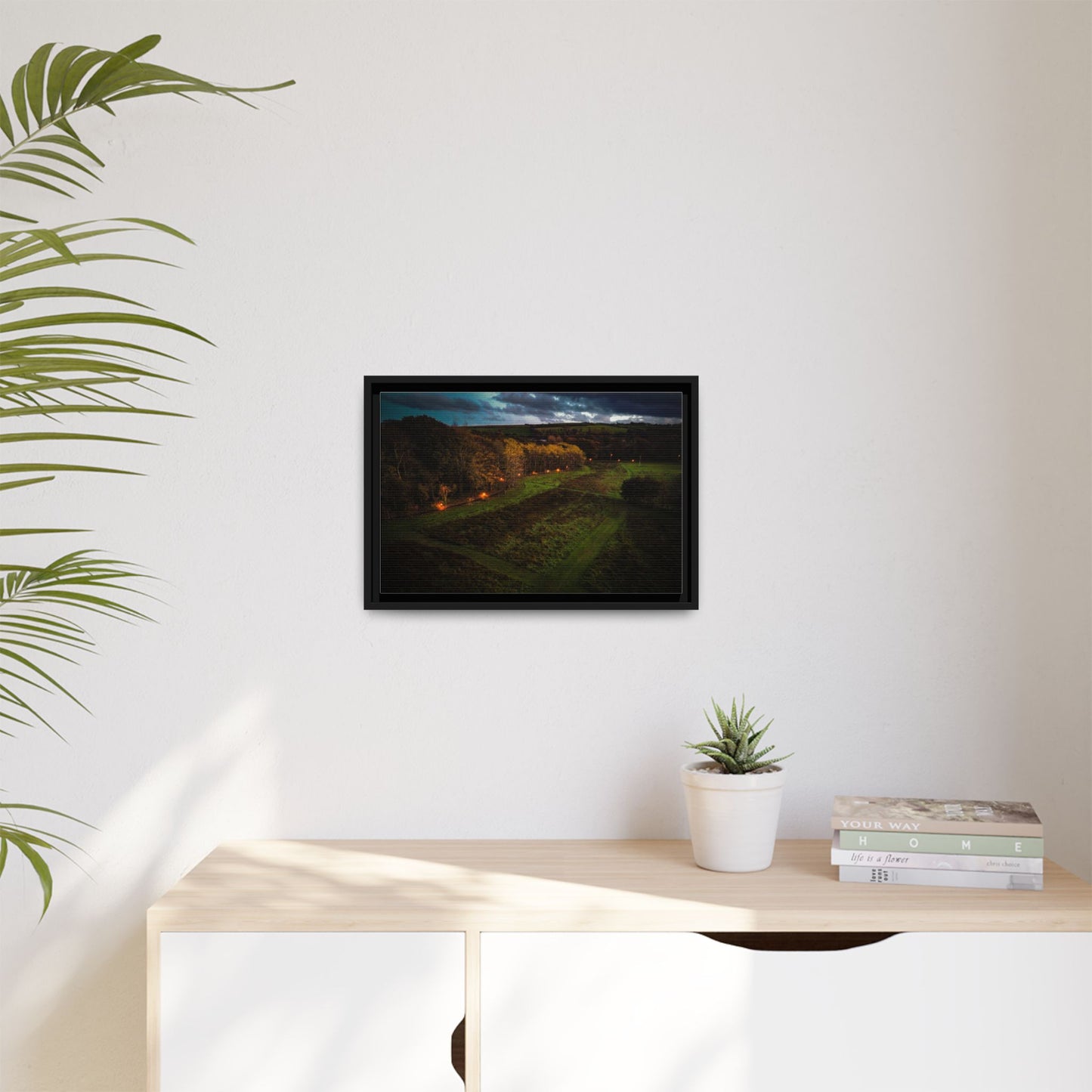 Listowel Town Park Matte Canvas, Framed (Multi-color)