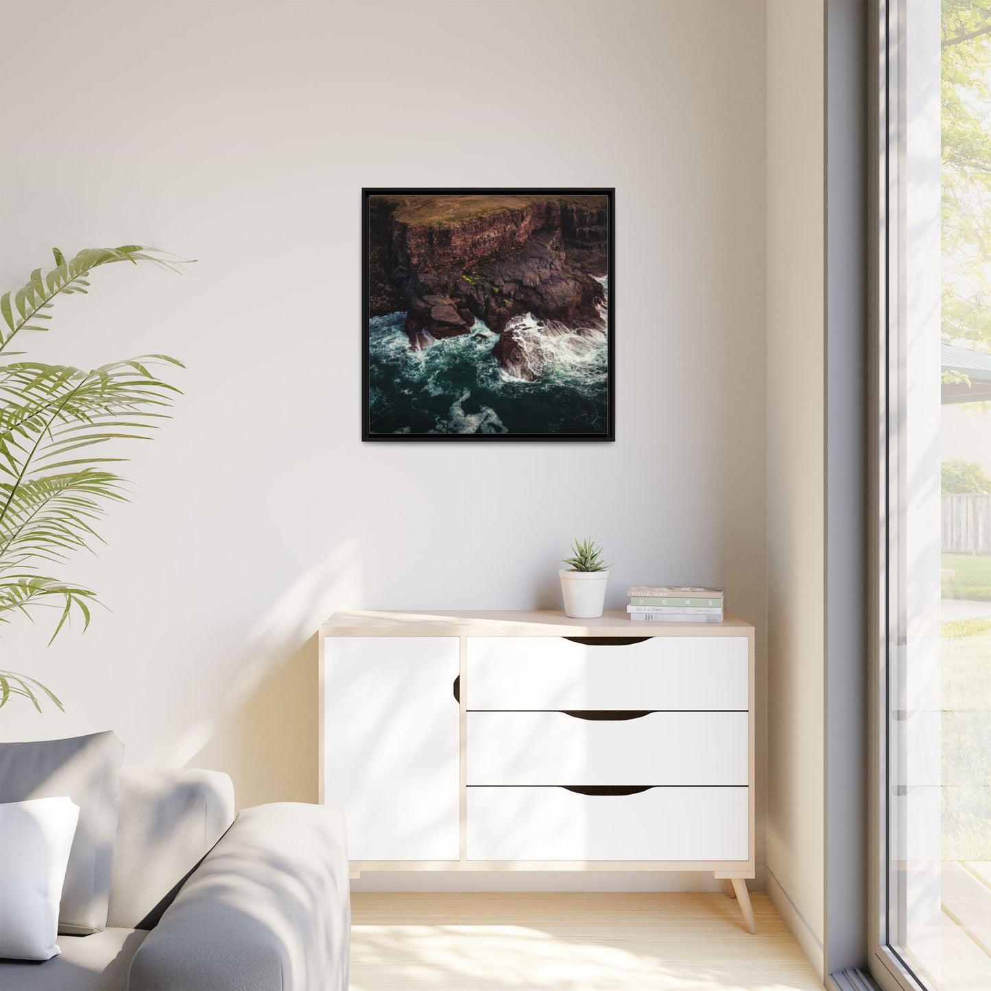 Kerry Head Matte Canvas, Framed (Multi-color)