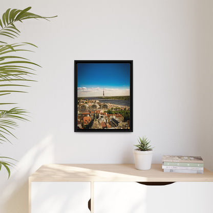 Riga TV Tower Matte Canvas, Framed (Multi-color)