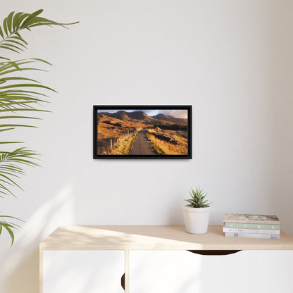 Sunset Road Matte Canvas, Framed (Multi-color)