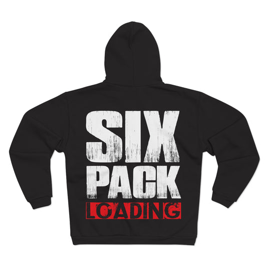 Six Pack Loading Unisex Hooded Zip Sweatshirt - Perfect Gift for Gym Lovers