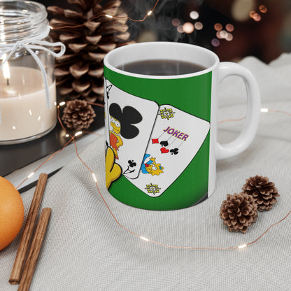 Simps Poker-Themed Ceramic Coffee Cups - Fun 11oz & 15oz Mugs for Fans