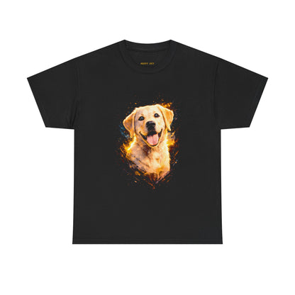 Golden Retriever Fire Portrait T-Shirt
