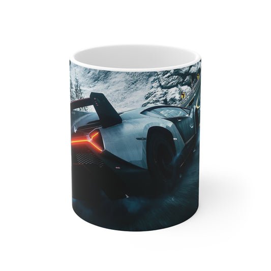 Racing-Inspired Ceramic Coffee Cups - 11oz & 15oz, Perfect for Car Enthusiasts