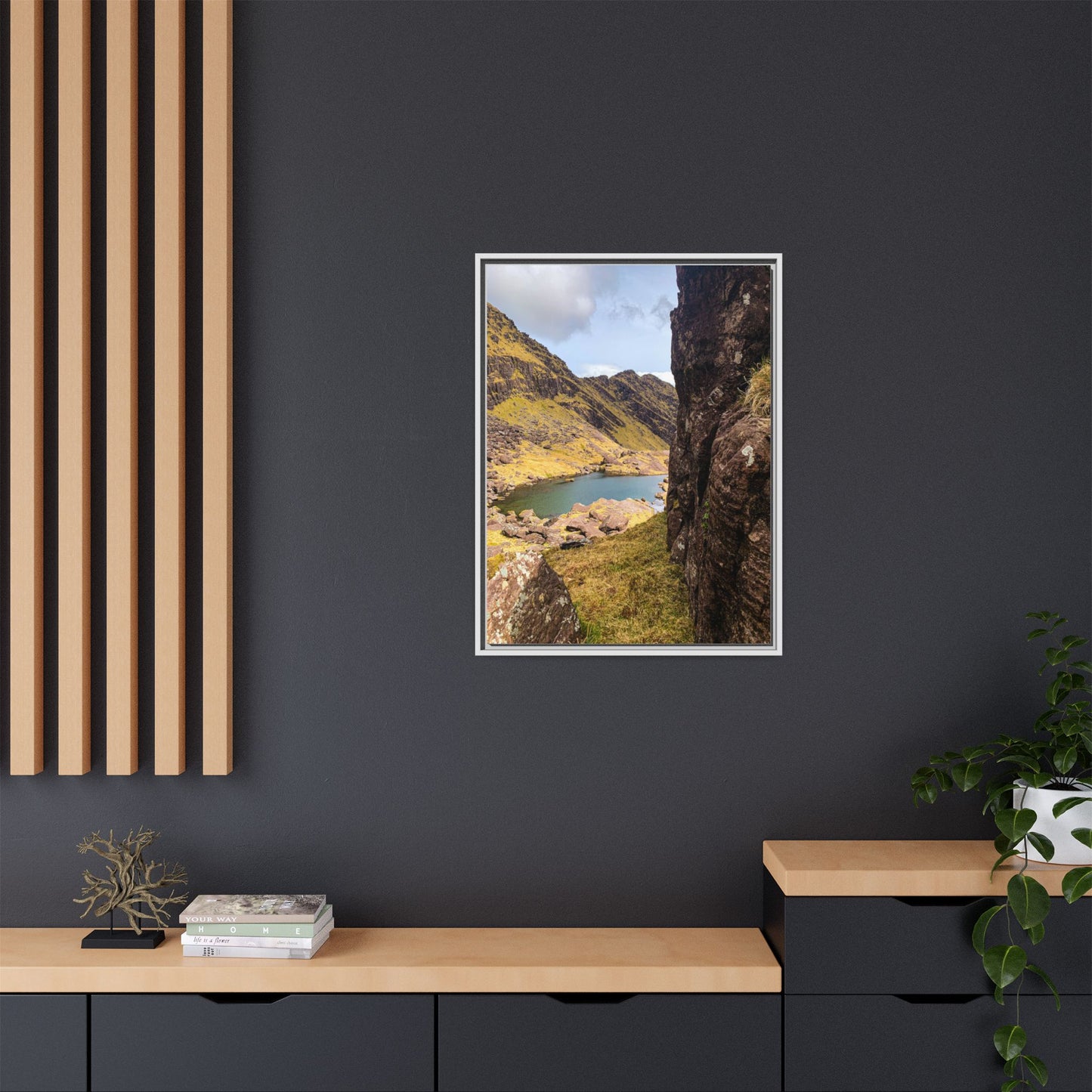 Mount Brandon Valley Matte Canvas, Framed (Multi-color)