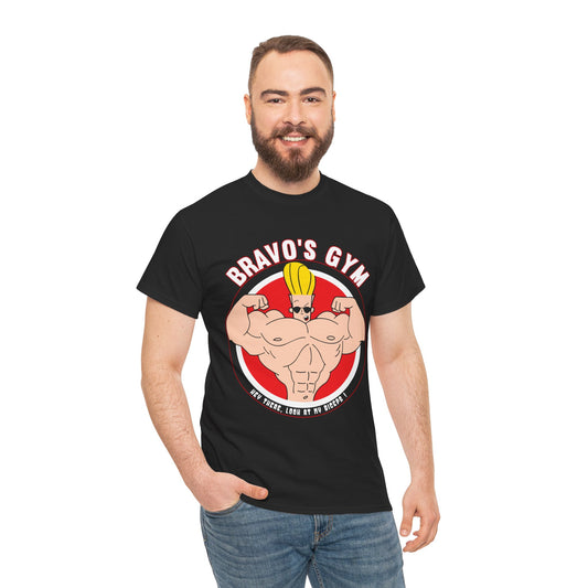 Bravo's Gym Unisex Heavy Cotton Tee - Perfect for Fitness Enthusiasts | Gym Motivation Shirt Black