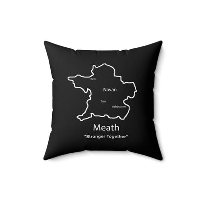 Meath Spun Polyester Square Pillow Black Edition 2 Sizes