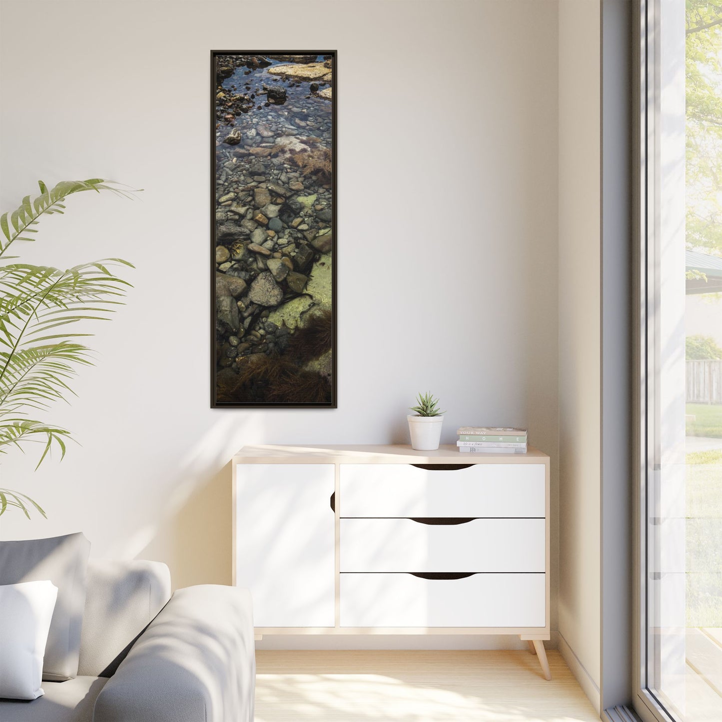 Rocks Matte Canvas, Framed (Multi-color)