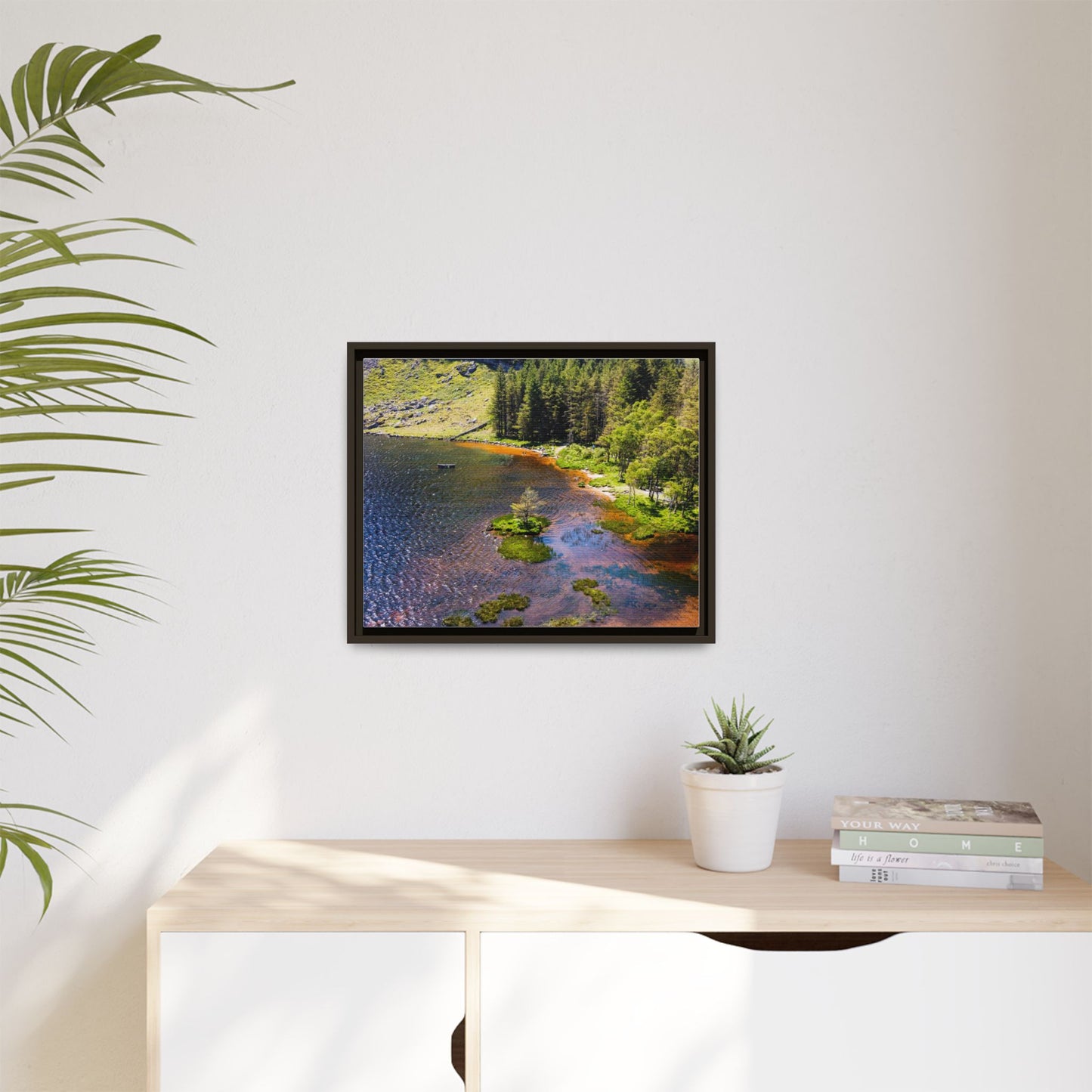 Gleanteenassig Forest Matte Canvas, Framed (Multi-color)