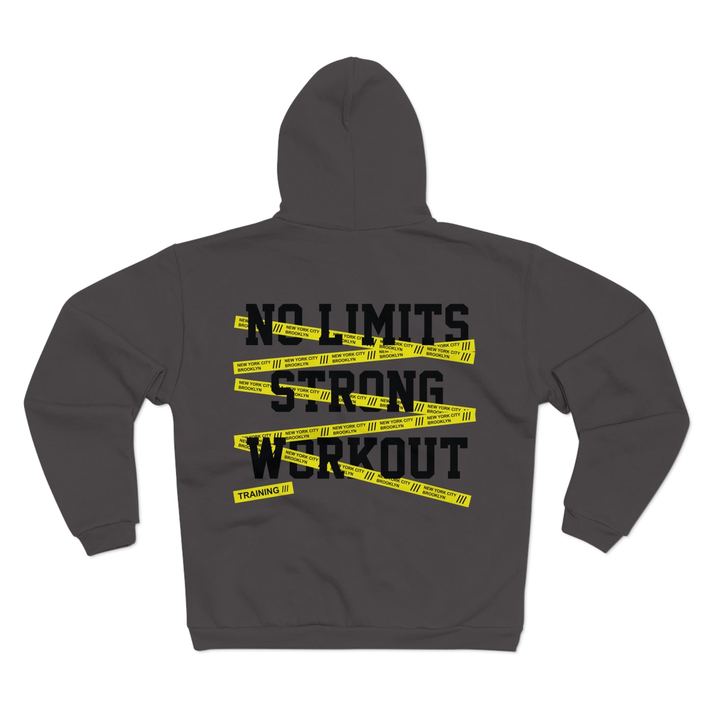 No Limits Unisex Hooded Zip Sweatshirt - Motivational Gym Wear