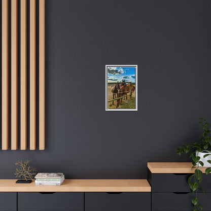 Horses Matte Canvas, Framed (Multi-color)