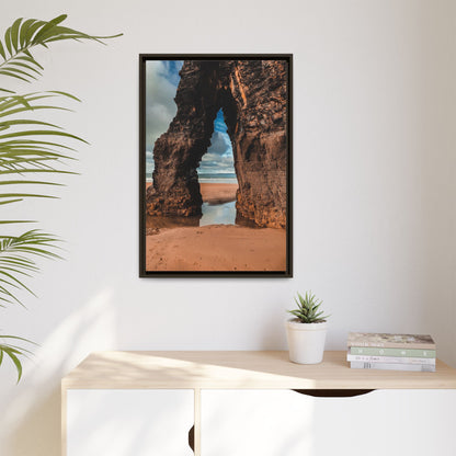 Ballybunion Cliff Matte Canvas, Framed (Multi-color)