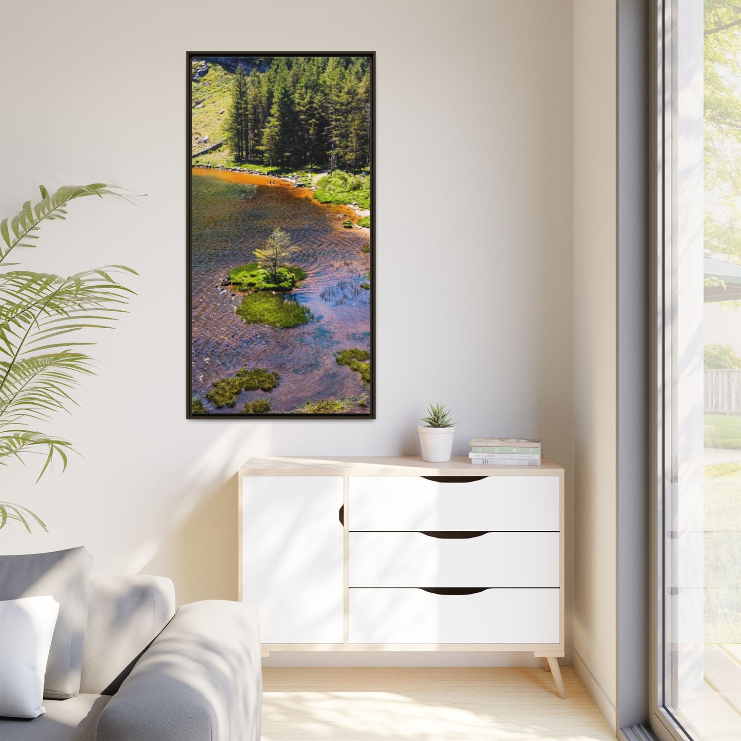 Gleanteenassig Forest Matte Canvas, Framed (Multi-color)