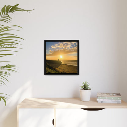 Ballybunion Sunset Castle Matte Canvas, Framed (Multi-color)