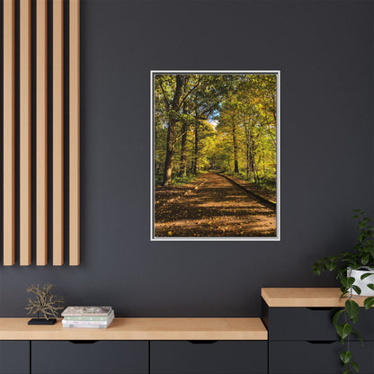 Listowel Town Park Autumn Matte Canvas, Framed (Multi-color)