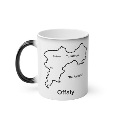 Offaly Magic Mug: Color - Changing Coffee Cup with Artistic Map Design