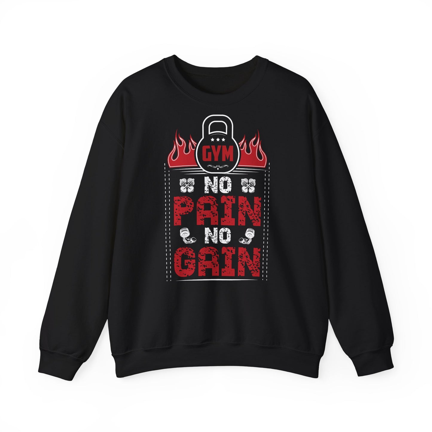 No Pain No Gain Gym Sweatshirt | Unisex Heavy Blend Crewneck