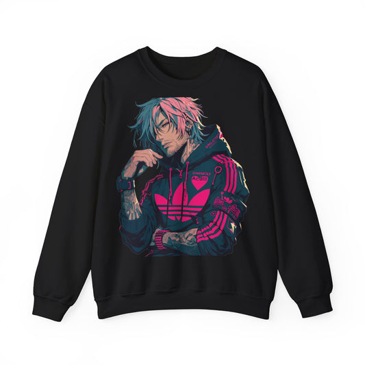 Street Style Unisex Crewneck Sweatshirt with Graphic Design