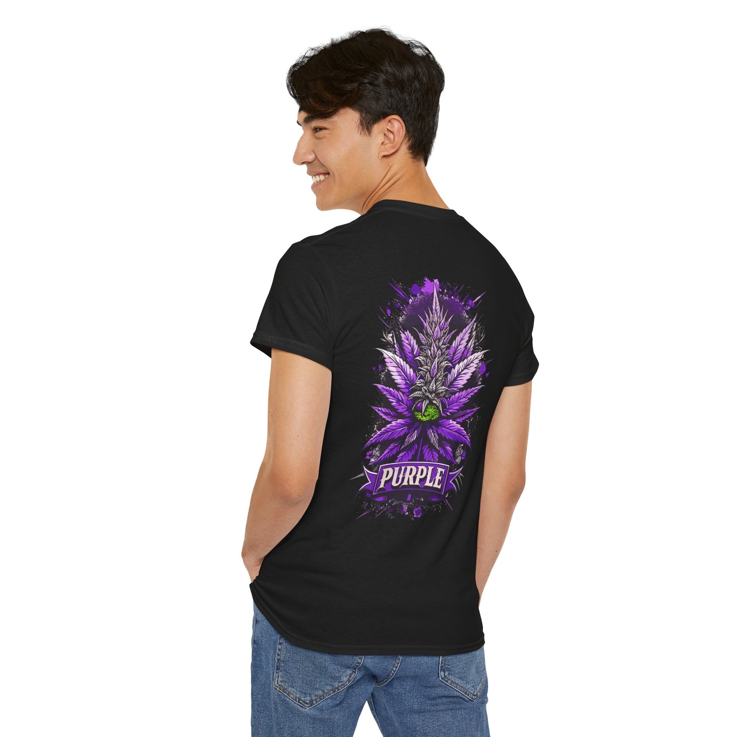 Purple Cannabis Bud T-Shirt — Bold Psychedelic Marijuana Graphic Tee