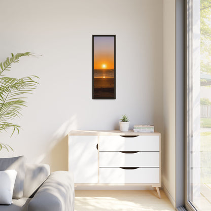 Sunset in Ocean Matte Canvas, Framed (Multi-color)