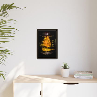 Bulb Matte Canvas, Framed (Multi-color)